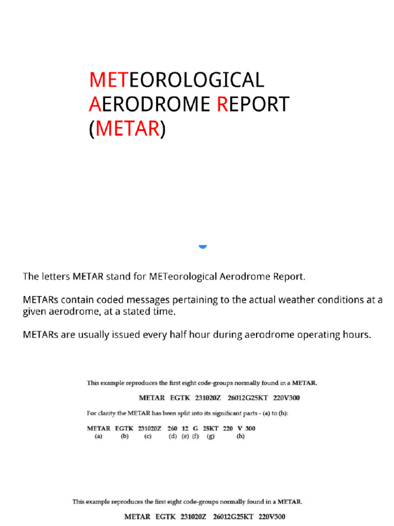 Met - Taf & Metar | PDF