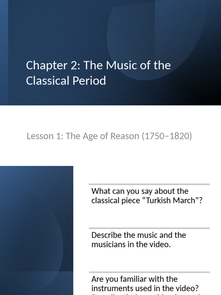 Classical Music: The Age of Reason | PDF | Classical Period (Music ...