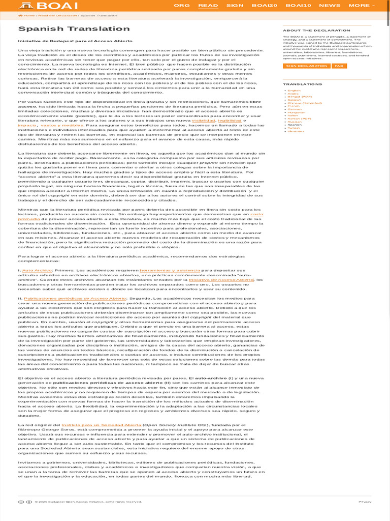 Iniciativa de Acceso Abierto BOAI | PDF | Acceso abierto | Science