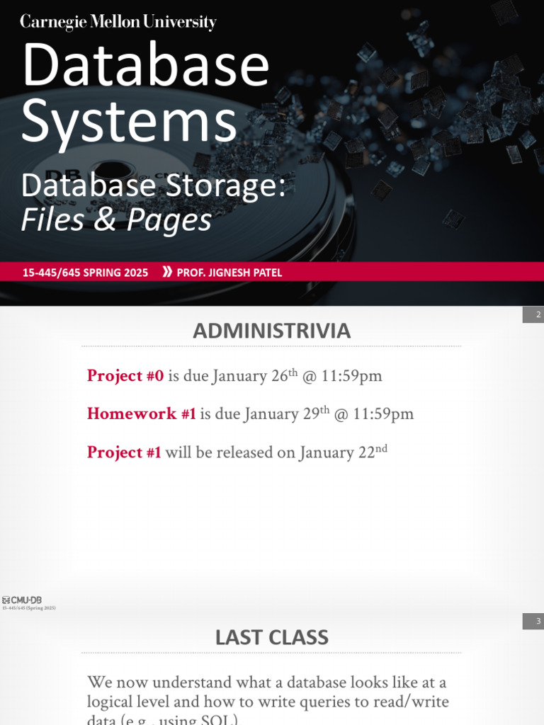 Database Storage: Files & Pages Overview | PDF | Computer Data Storage ...