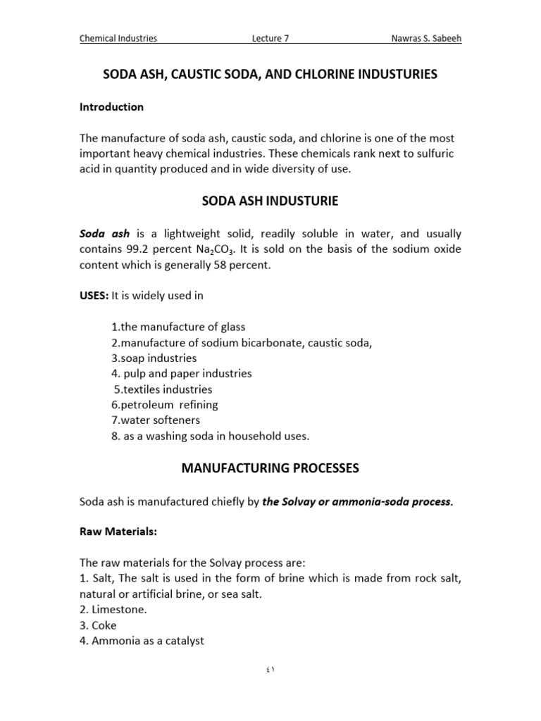 Lec 7 | PDF | Sodium Carbonate | Chemical Substances