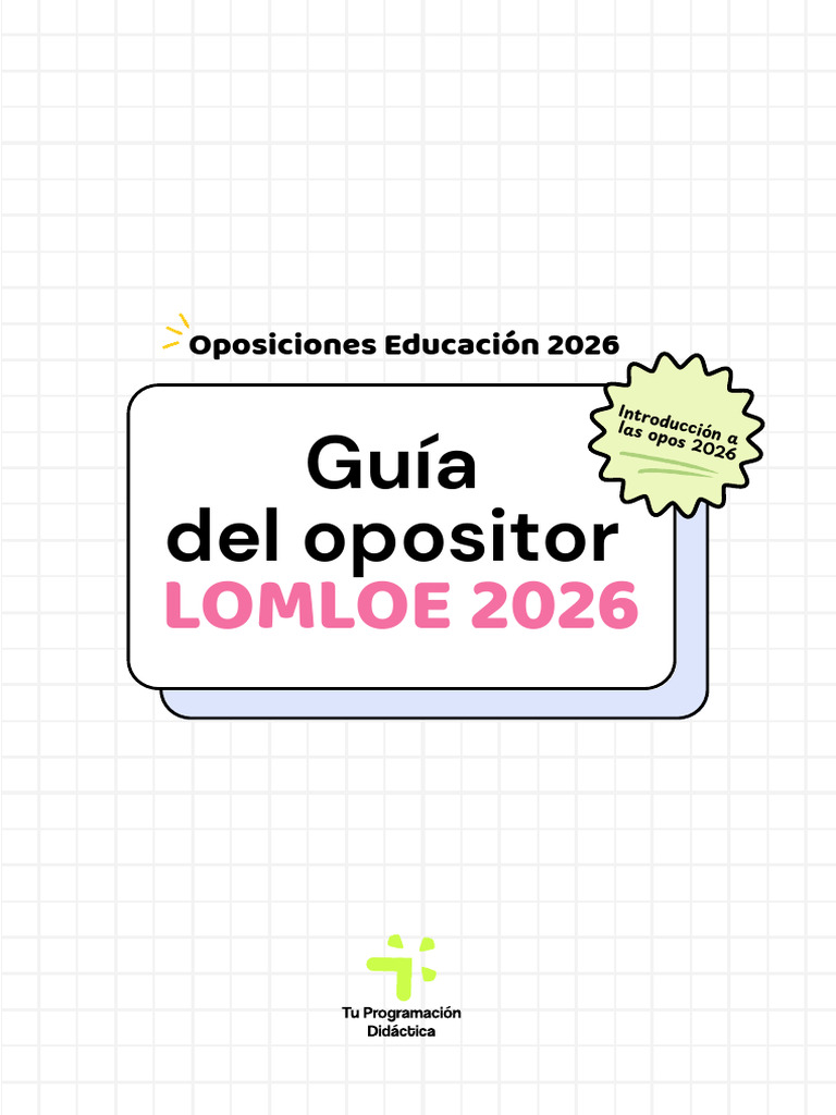 Guía Opositor LOMLOE 2026 | PDF | Plan de estudios | Evaluación