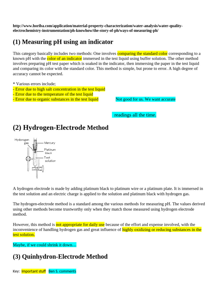 PH Test Methods 10 15 11 | PDF | Ph | Electrochemistry