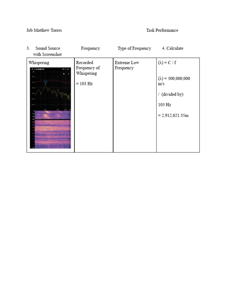 Sound Frequency Calculations and Analysis | PDF