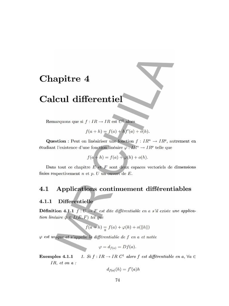 Calcul Différentiel | PDF
