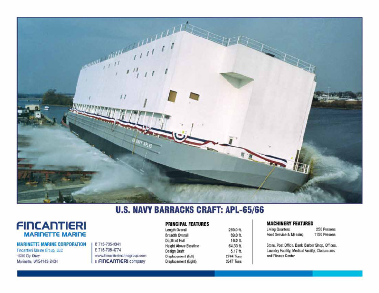 Ficantieri Barracks Craft Apl 65 - 66 | PDF