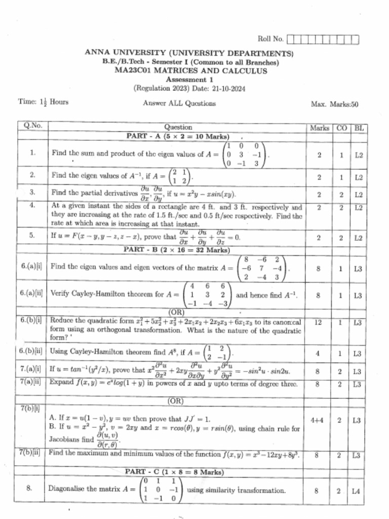 QP - Maths | PDF