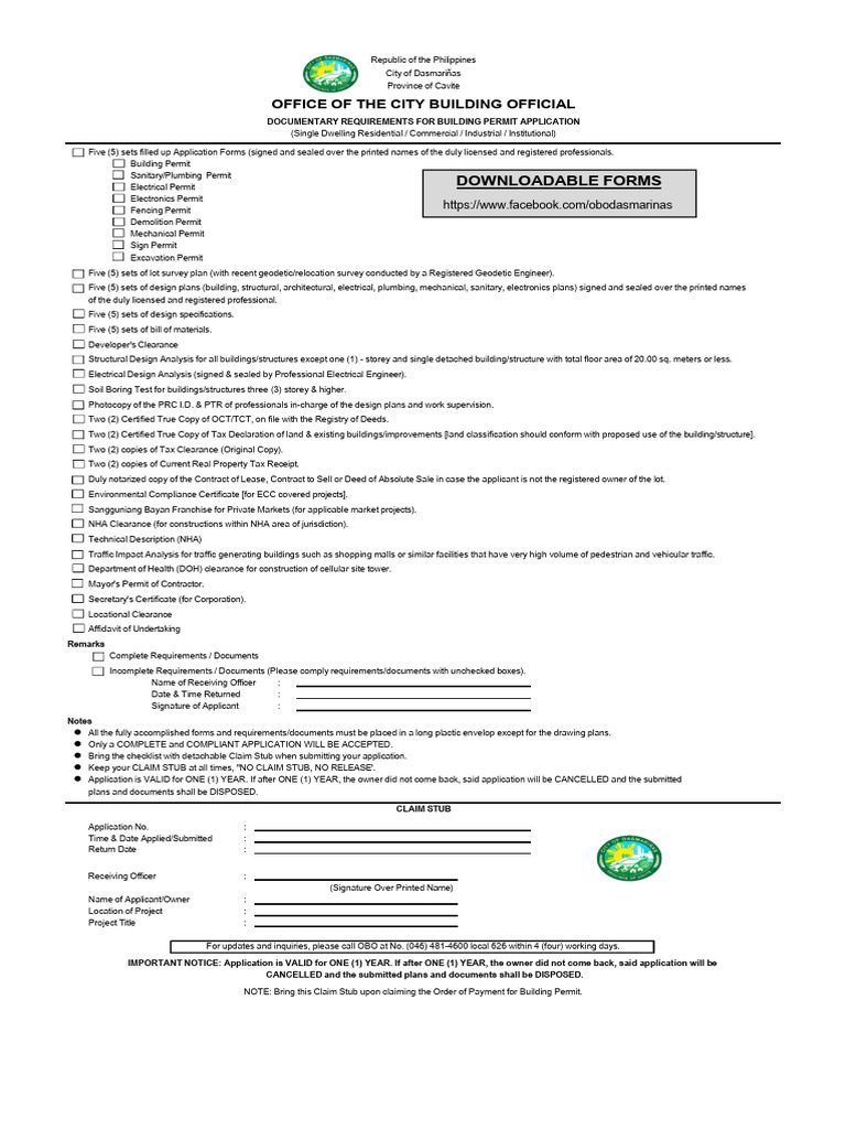 Building Permit Application Requirements | PDF