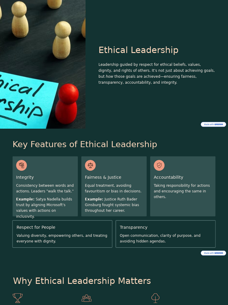 Ethical Leadership and Its Importance | PDF | Sustainability | Sharing ...
