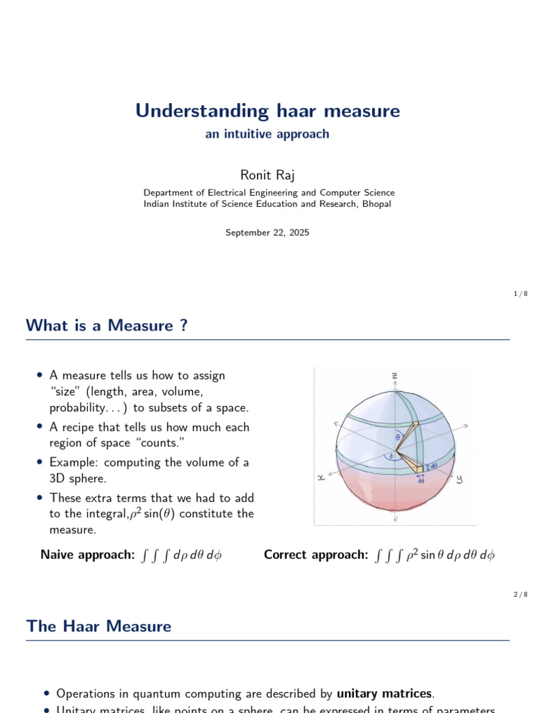 Intuitive Guide to Haar Measure | PDF | Measure (Mathematics) | Algebra