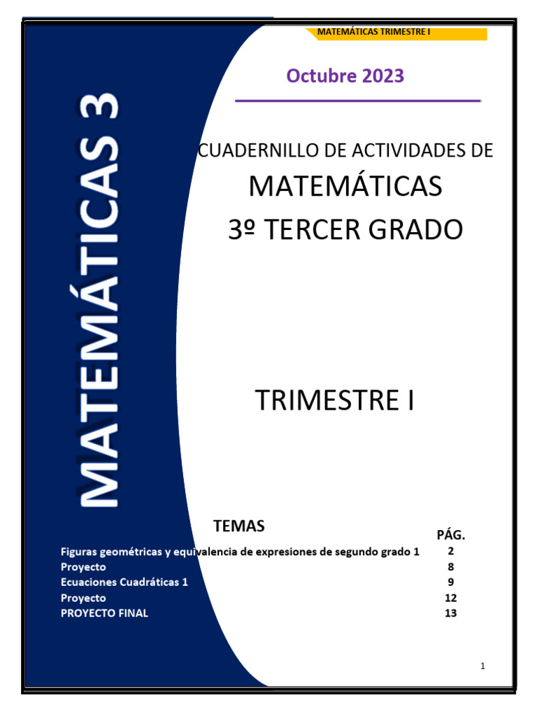 Actividades de Matemáticas 3º Secundaria | PDF | Ecuaciones | Factorización