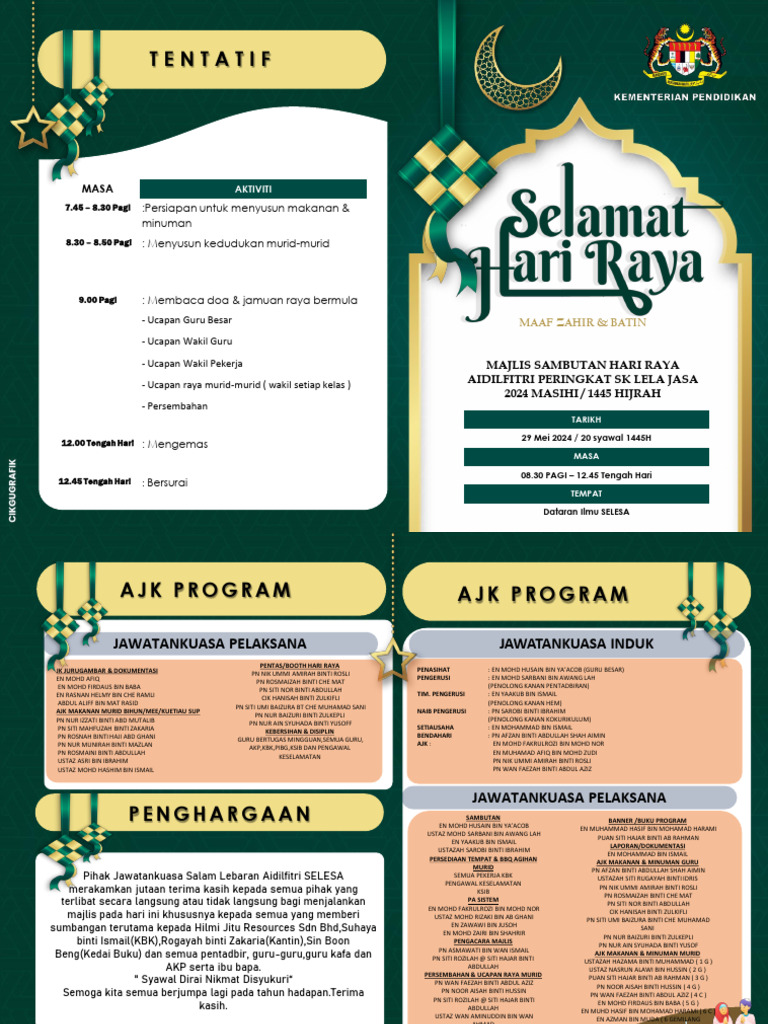 Buku Program Hari Raya 2024 | PDF