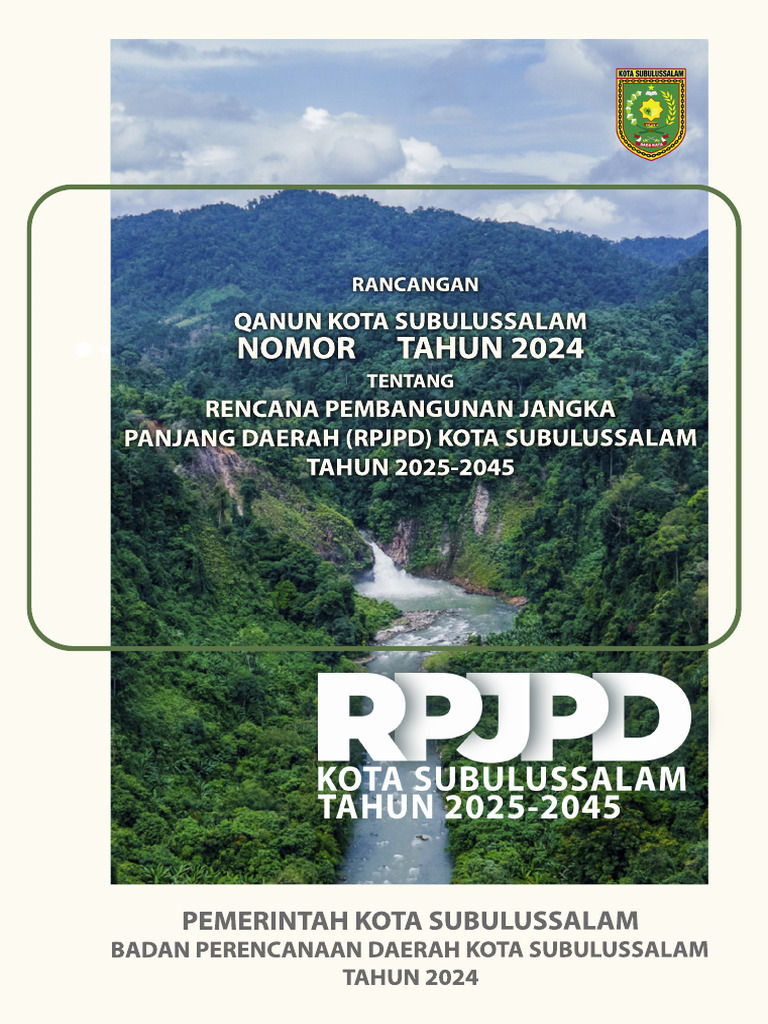 RPJPD Kota Subulussalam 2025-2045 | PDF