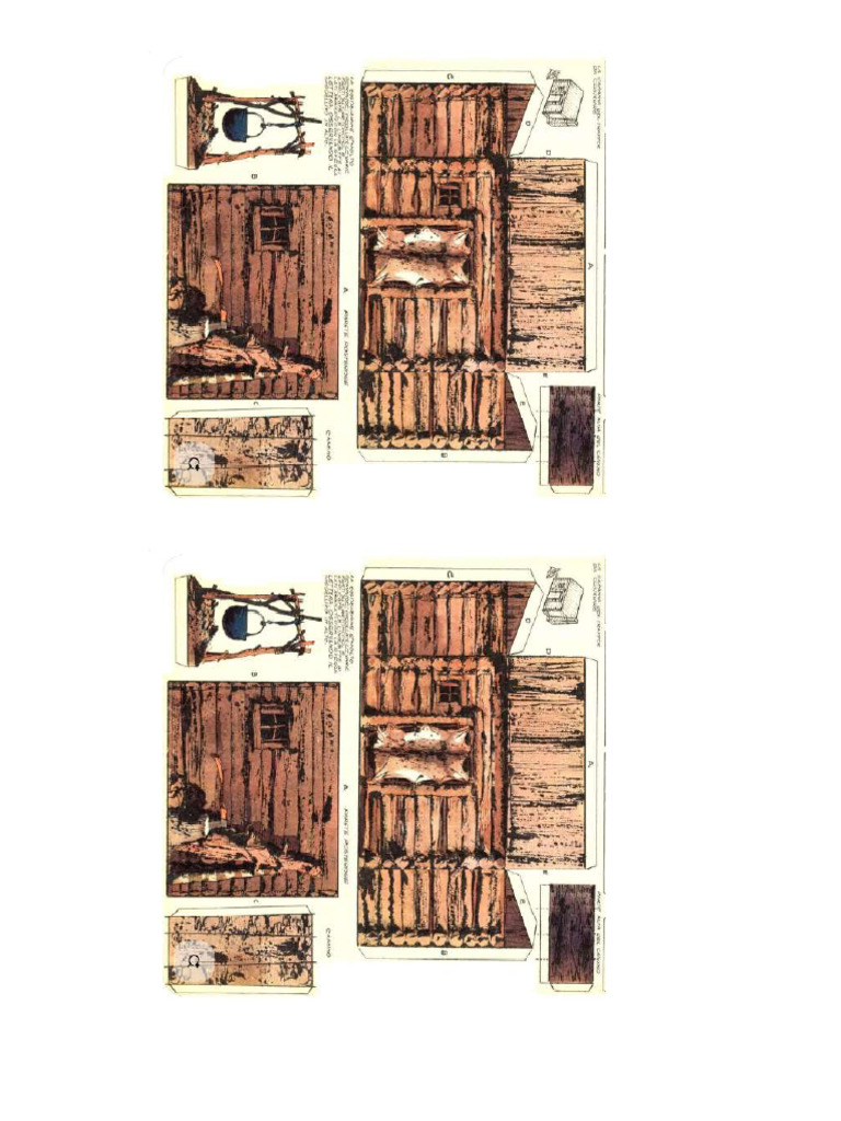 Papercraft - Building - Basic Log Cabin | PDF