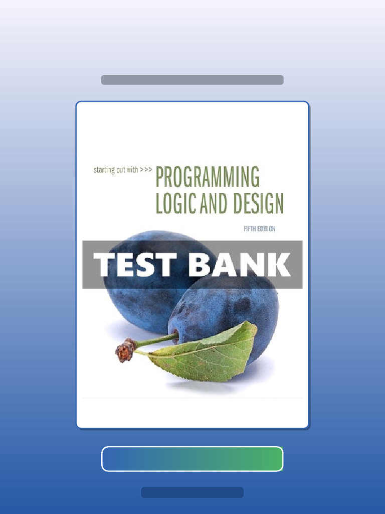 Starting Out With Programming Logic and Design 5 Ed Gaddis eBook and ...
