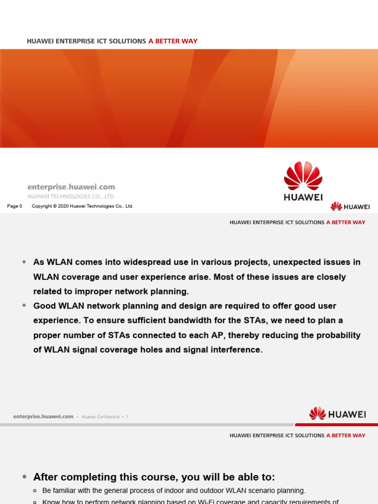 Huawei WLAN Network Planning Guide | PDF | Antenna (Radio) | Mimo