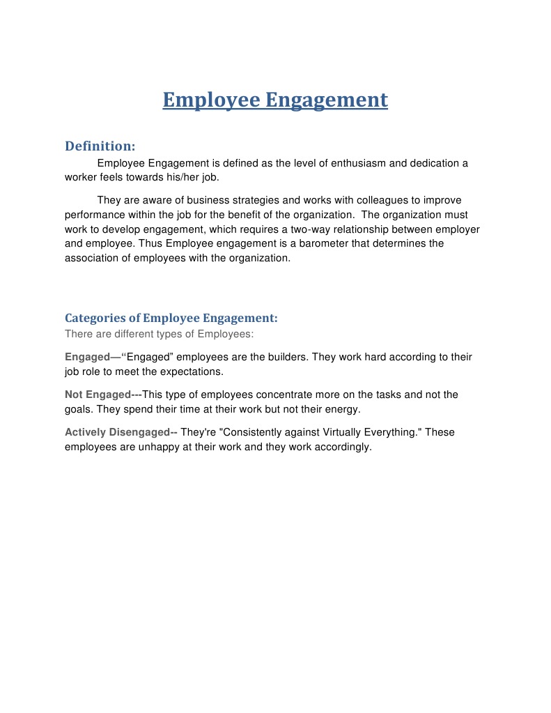 Employee Engagement | PDF