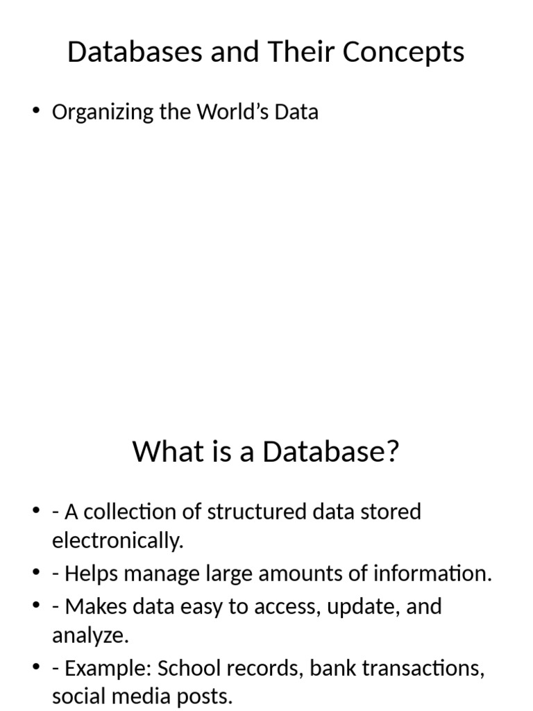 Database Concepts Presentation | PDF