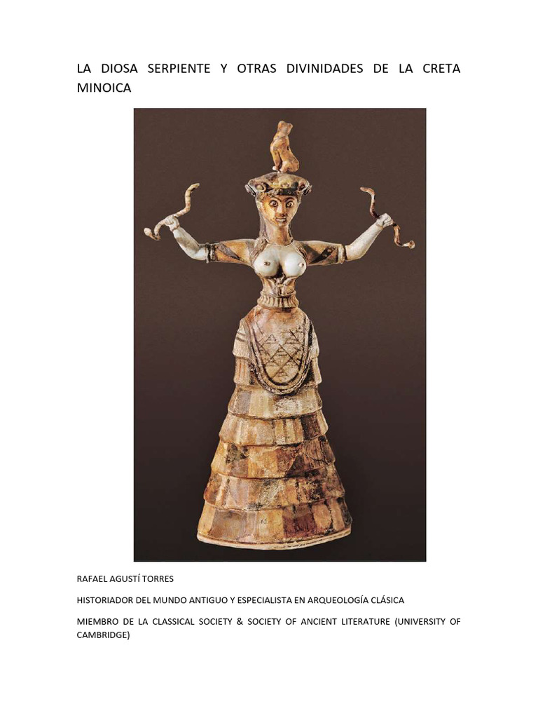 Diosa Serpiente en Creta Minoica | PDF