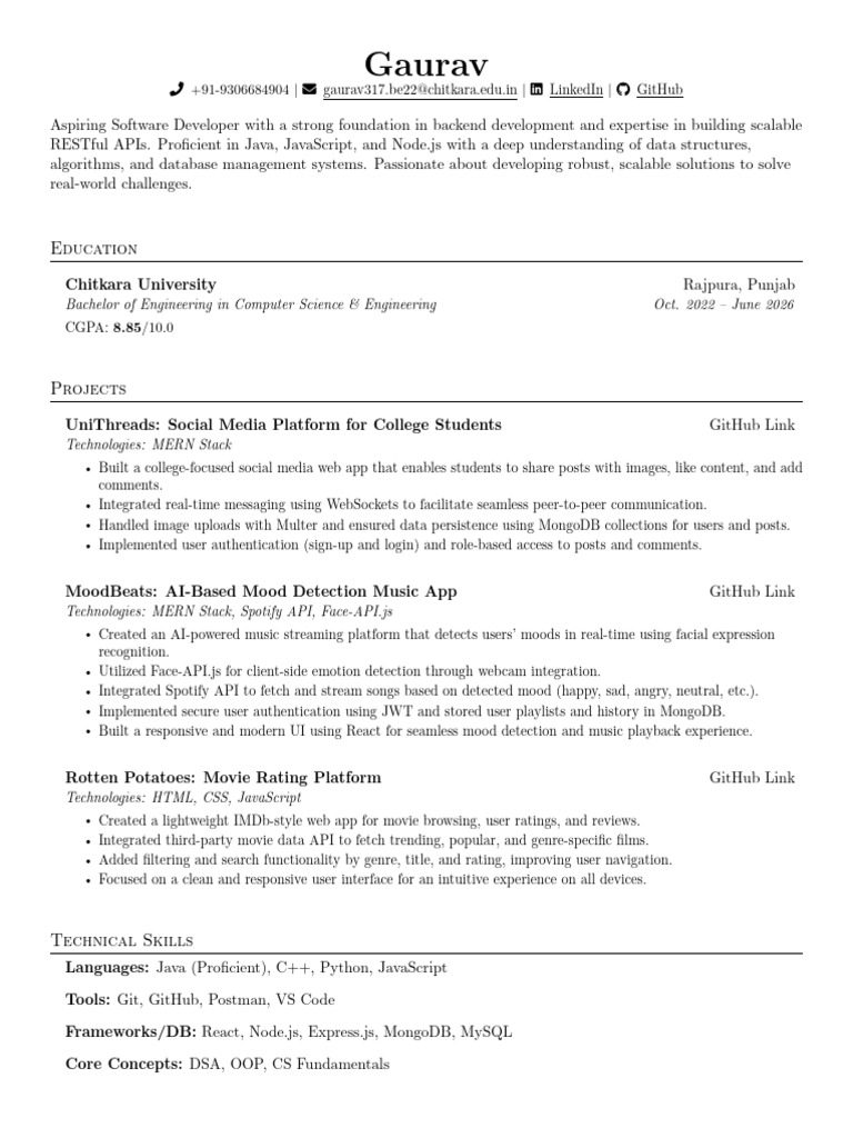Aspiring Software Developer Profile | PDF | Mobile App | Java Script