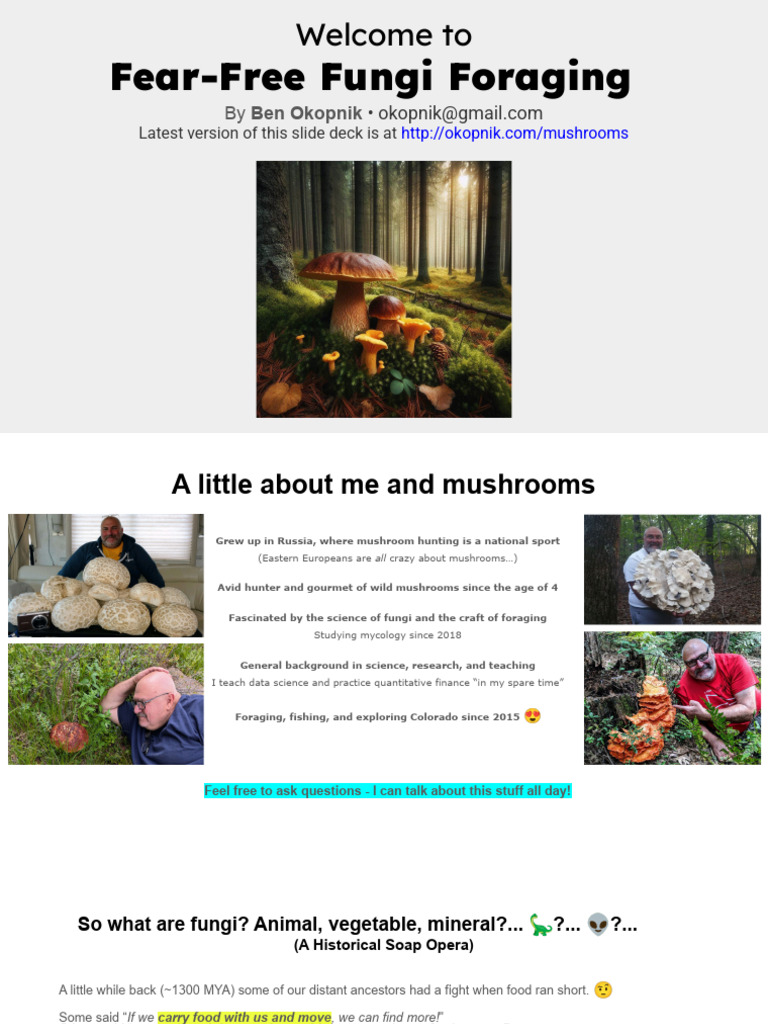 Fear-Free Fungi Foraging Guide | PDF | Mushroom | Fungus