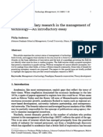 R1 - Toward Exemplary Research in The Management of Technology-An Introductory Essay