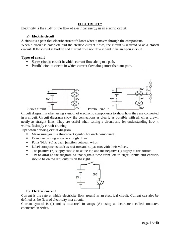 Understanding Electric Circuits and Components | PDF | Switch ...