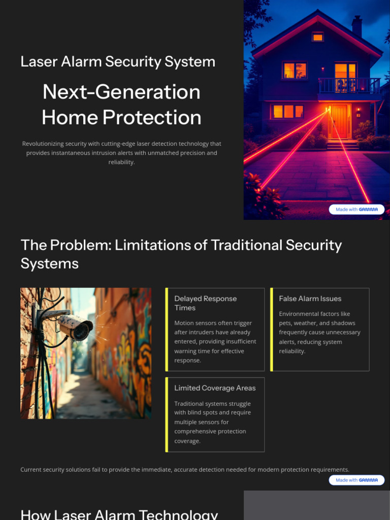 Laser Alarm Security System Overview | PDF | Laser | Sensor