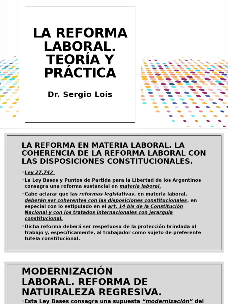 Reforma Laboral en Argentina: Análisis Crítico | PDF | Derecho laboral ...