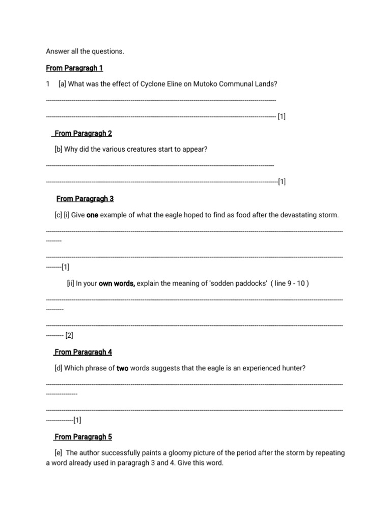 NOVEMBER 2017 Paper 2 Questions | PDF