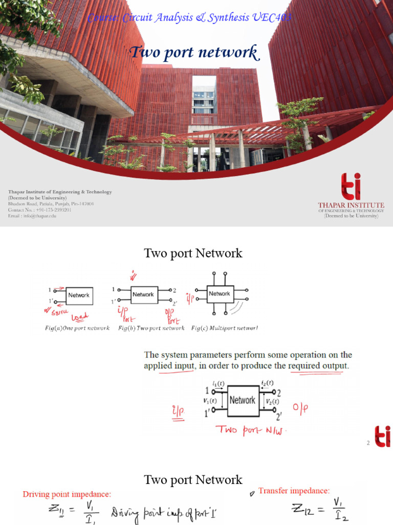 Two Port Network | PDF