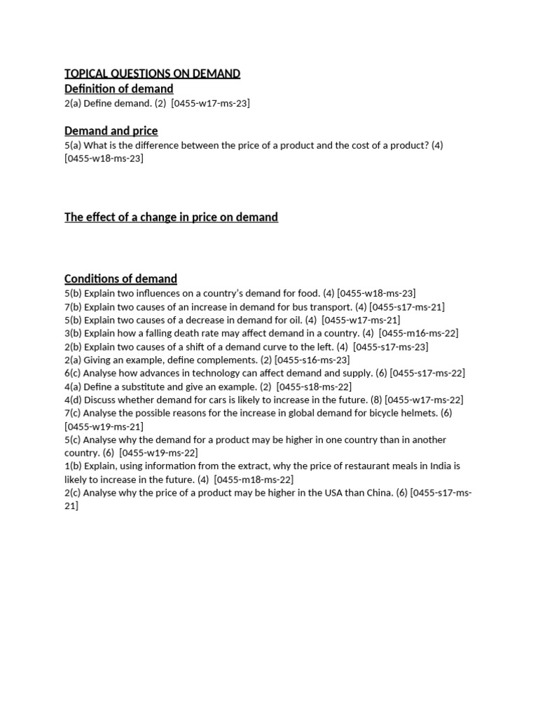Demand | PDF
