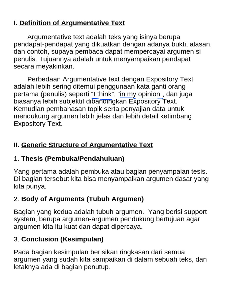 Struktur dan Tips Teks Argumentasi | PDF