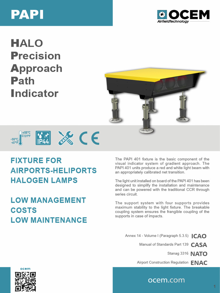 PAPI 401 Approach Path Indicator System | PDF | Equipment