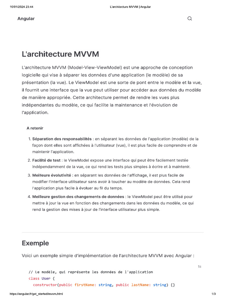 Architecture MVVM | PDF