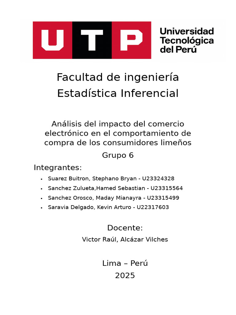 Impacto del comercio electrónico en Lima | PDF | Intervalo de confianza ...