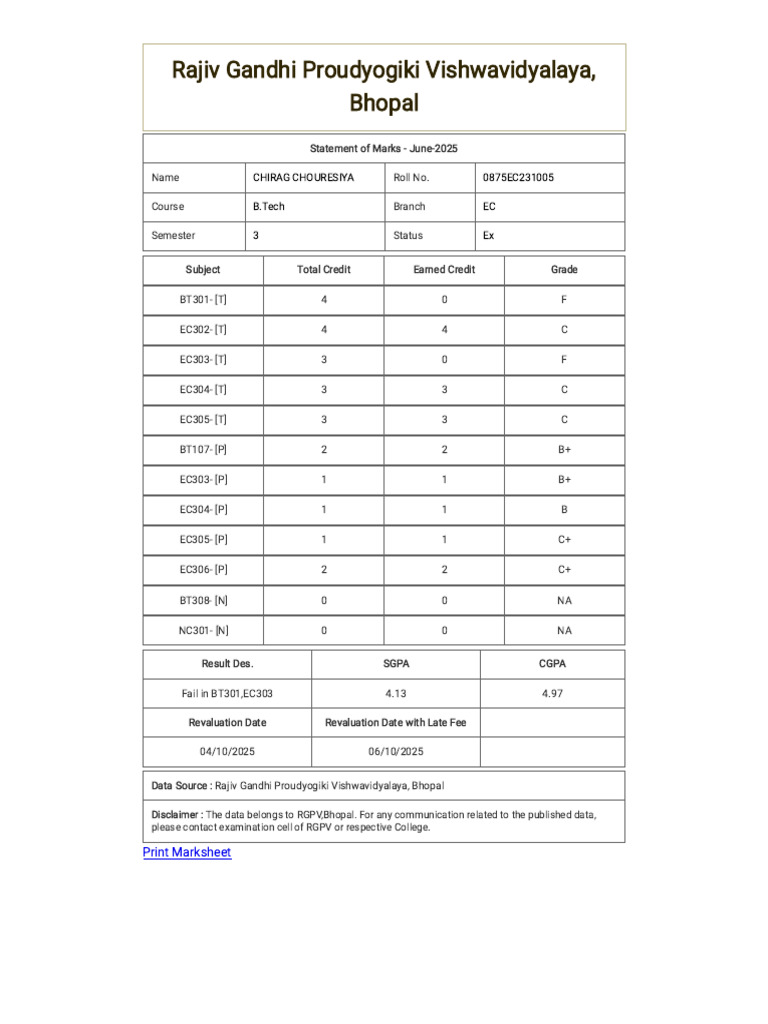 3rd Sem | PDF