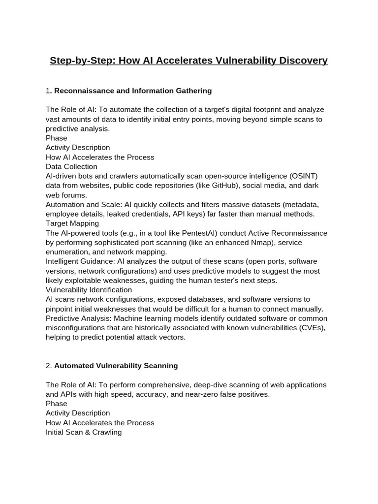 AI-Driven Vulnerability Discovery Guide | PDF | Artificial Intelligence ...