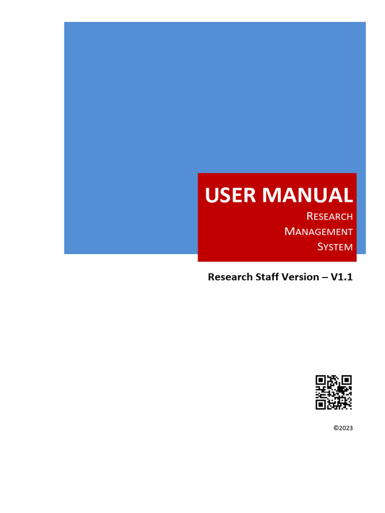 RMS User Manual for Research Staff | PDF | Menu (Computing) | Login