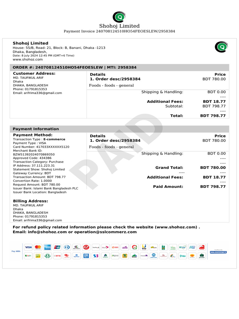 240708124510HO54FEOESLEW | PDF | Payments | Visa Inc.