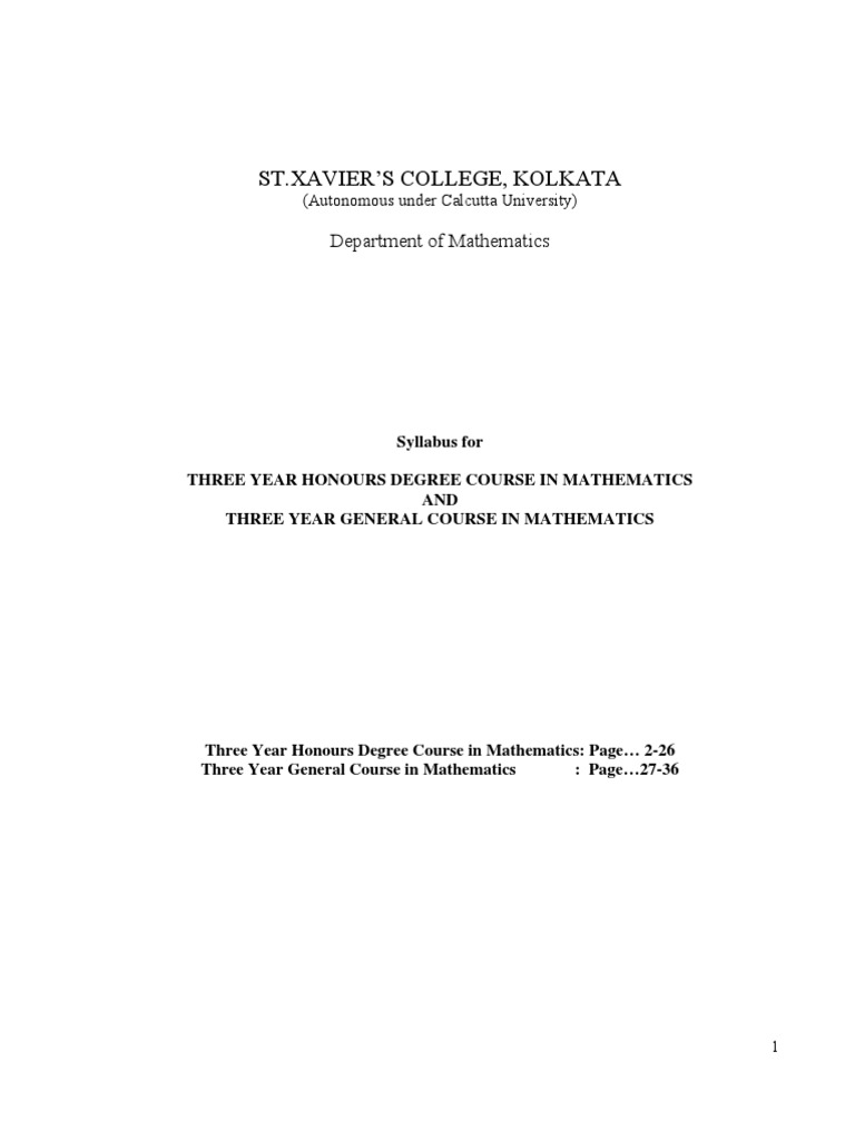 Mathematics Syllabus | PDF | Series (Mathematics) | Measure (Mathematics)