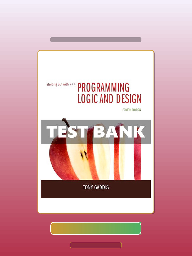 Starting Out With Programming Logic and Design 4 Ed Tony Gaddis eBook ...