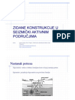 Zidane konstrukcije u seizmički aktivnim područjima