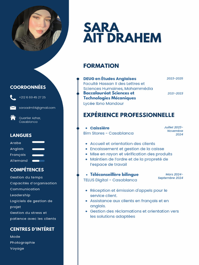 CV Sara (FR) PDF | PDF