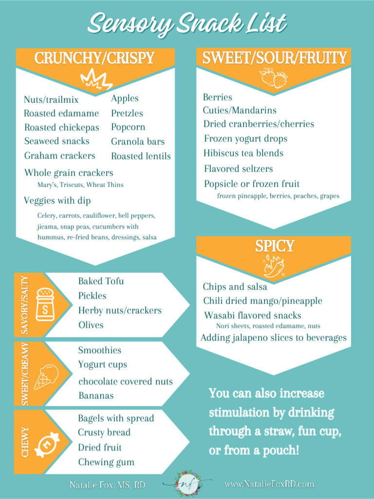 Sensory Snack Ideas and Recipes | PDF