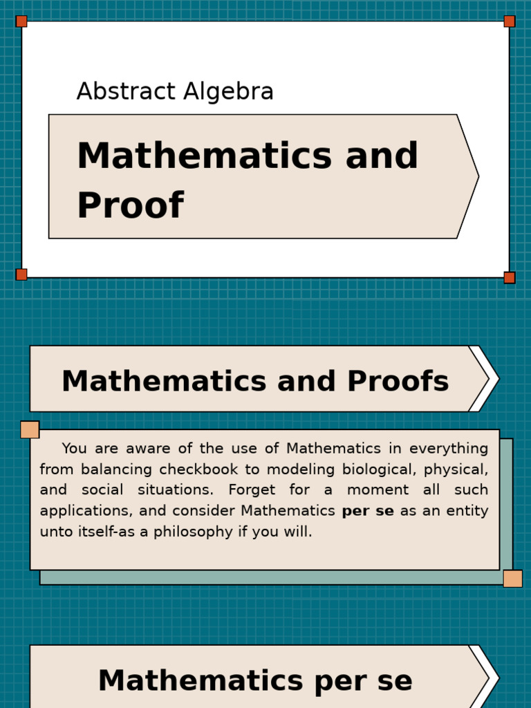 Understanding Mathematics and Proofs | PDF | Mathematical Proof ...