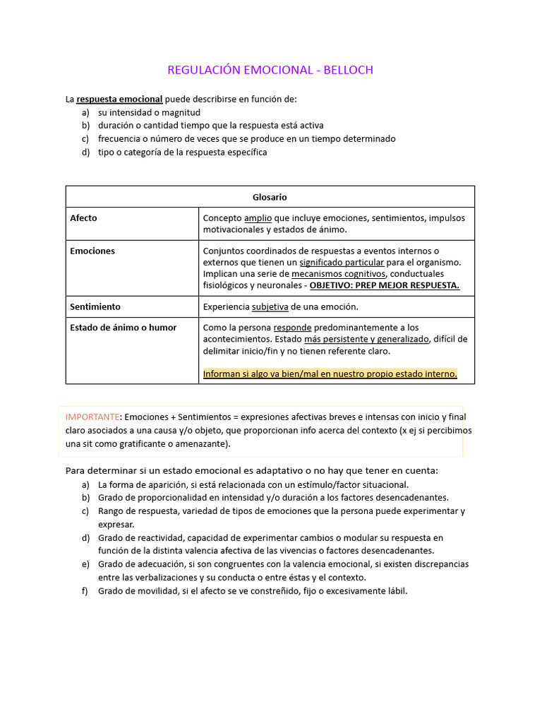 Regulación Emocional: Estrategias y Modelos | PDF | Las emociones ...