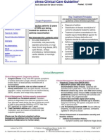 Asthma Clinical Care Guidelines