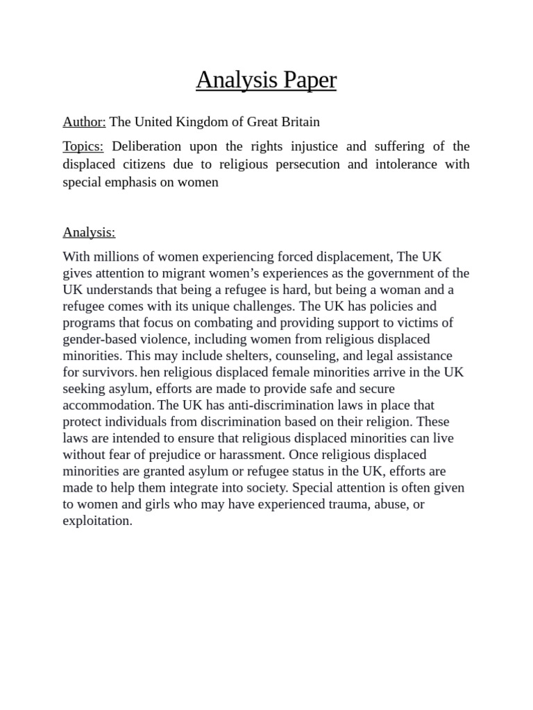 Analysis Paper | PDF