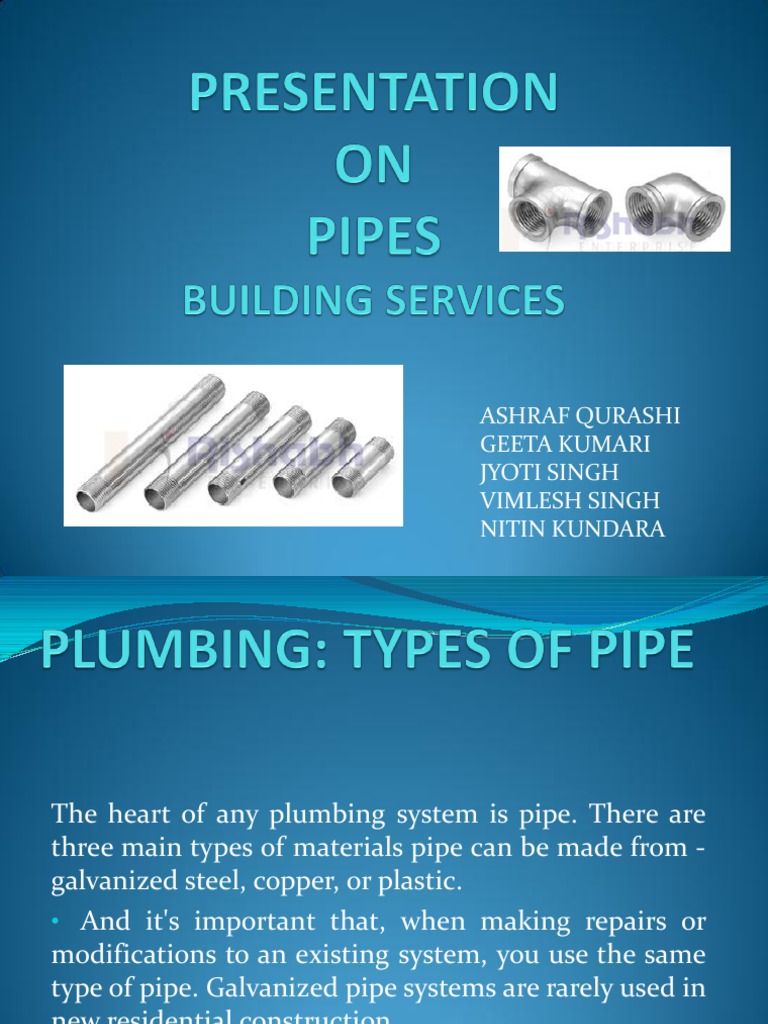 Types of Plumbing Pipes and Fittings | PDF | Pipe (Fluid Conveyance ...